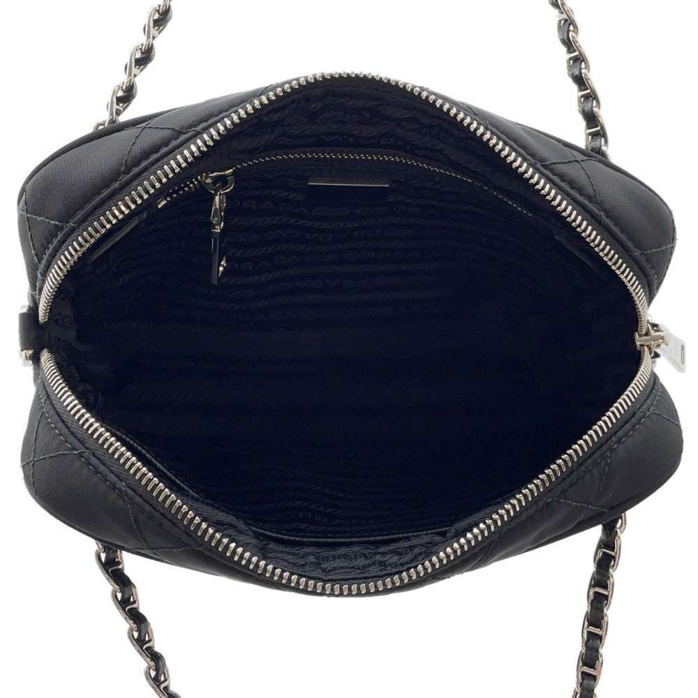 Prada handbag quilted black chain shoulder bag - Picture 6 of 12